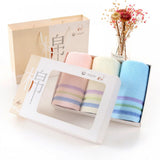 Pure Cotton Jacquard Towel New Born Non-Shedding Towel - Blue - Shop N Save