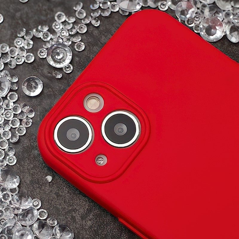 Luxury Silicon case for IPhone 14 Plus (Red)