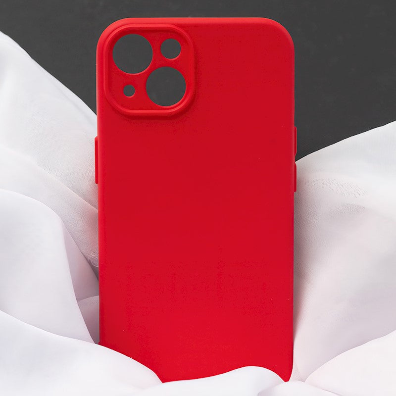 Luxury Silicon case for IPhone 14 Plus (Red)