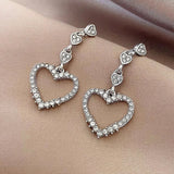 Korean Love Tassel Earrings: Silvery Fashion for Party Gift - Shop N Save