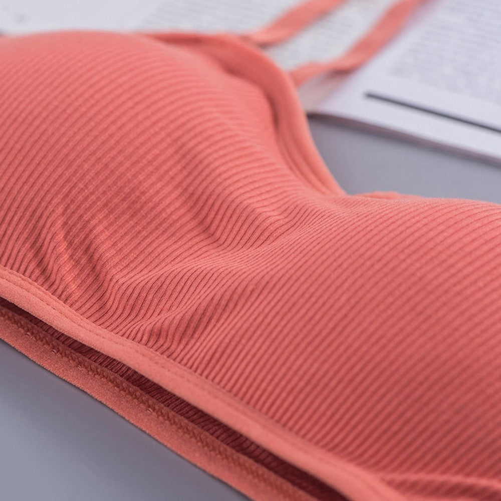 Woman Seamless Bras Vest Thread Beautiful Back - Peach - Shop N Save