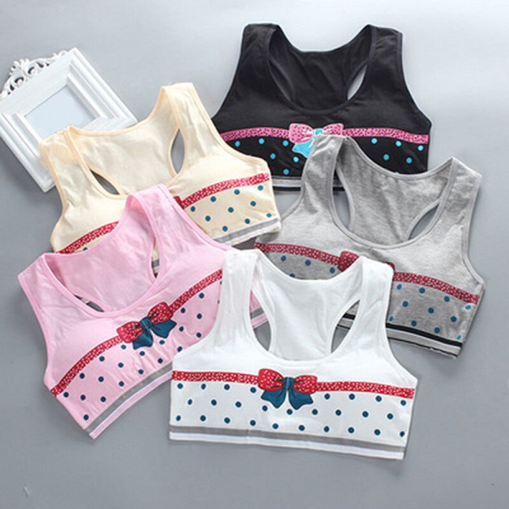 Puberty Girls Underwear Cotton Training Bra - Black - Shop N Save