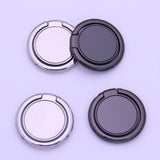 1PC Magnetic Ring Mobile Phone Holder - Solid Color Ring Bracket Alloy Phone Fastened Ring 360 Rotating Desktop Stand - Golden