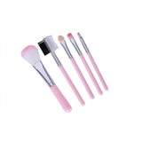 5 Pcs Professional Makeup Brush Set for Foundation Eye Shadow - Pink