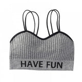 Seamless Girl Sling Beauty Back Wrap Chest Ladies Vest Bra - Gray - Shop N Save