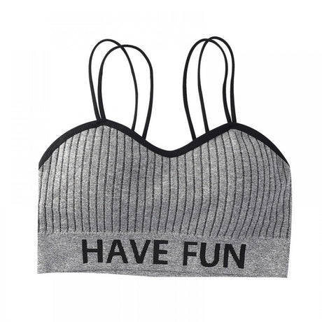 Seamless Girl Sling Beauty Back Wrap Chest Ladies Vest Bra - Gray - Shop N Save