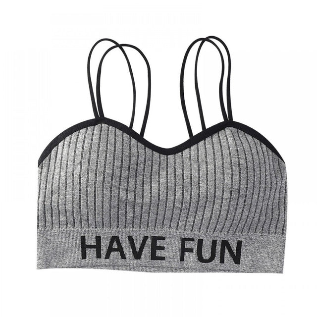 Seamless Girl Sling Beauty Back Wrap Chest Ladies Vest Bra - Gray - Shop N Save