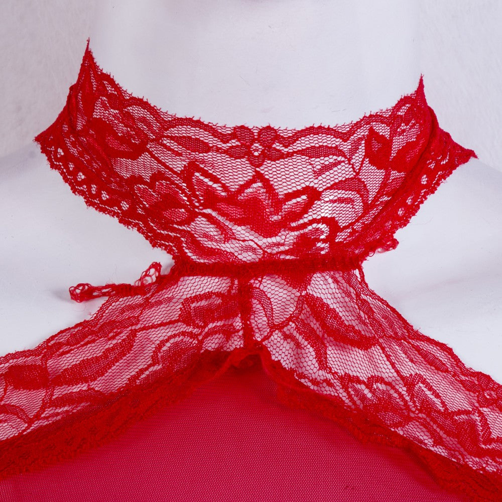 New Ladies Lingerie Baby doll Lace Perspective - Red - Shop N Save
