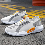 Mesh Lace-Up Sneakers for MEN Lightweight Breathable Non-Slip Soft And Comfortable Shoes For Walking Running Jogging Exercise Gym and Outdoor Office Casual Shoes - Light Gray