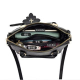 Black Floral Handbag: Chic Design, High Quality, Stylish Zipper Closure - Shop N Save