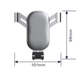 Air Vent Car Phone Holder - Round Shape Strong Grip Air Outlets Ball Head Car Mount Bracket Mobile Holder For All Type Of Car - Black