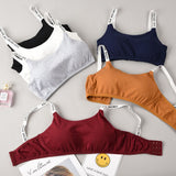 Seamless Bras Detachable Padded Sling Cotton - Wine Red - Shop N Save