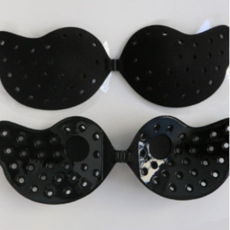 Self Adhesive Breathable Strapless Silicone Bra - Black - Shop N Save