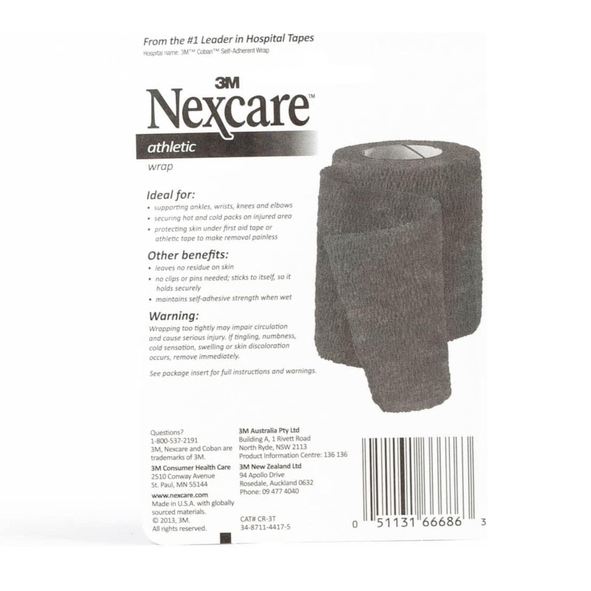 Nexcare™ CR-3BK Athletic Wrap Black