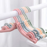 Creative Multifunction Clothes Hanger Portable Durable Folding - Blue