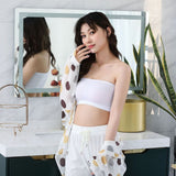 Top Solid Breathable Strapless Bra For Women - White - Shop N Save