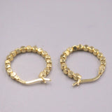 Yellow Golden Cube Bead Hoop Earrings - Shop N Save