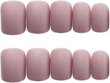 Edary Matte Purple Press-On Nails - 24pcs Short Square Art Nails for Women - Shop N Save