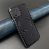 MagSafe Magnetic Crazy Horse Print Leather Shockproof Cover