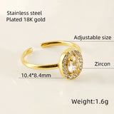 Female Ins Wind 18k Gold Titanium Steel Diamond Ring
