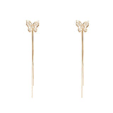 Butterfly Earrings: New Fashion Trend, Zircon Embellishments, Elegant Design