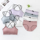 Soft Cotton Seamless Underwear Padded Bra - Black - Shop N Save