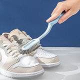 Soft Hair Household Long Handle Three-Sided Shoe Brush - Blue