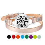 Men's And Women's Fashion Stainless Steel Hollow Essential Oil Diffusion Perfume Lucky Tree Bracelet