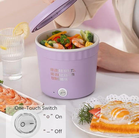 Small All-in-One Pot: 1.2L Electric Cooker, Portable, Non-Stick (1.2L) - Shop N Save