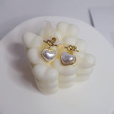 Gray Pearl Drop Earrings: Zircon Accent, Dainty Jewelry - Shop N Save