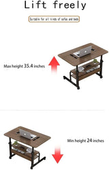 ARTYONG Computer Desk Home Office Desks Adjustable Laptop Desk for Small Spaces Portable Work Writing Study Desk Gaming Desk with Storage Size 31.5x15.7 inch
