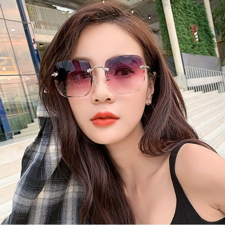 Girls Fashion Suqare Gradient Sunglasses - Light Purple - Shop N Save