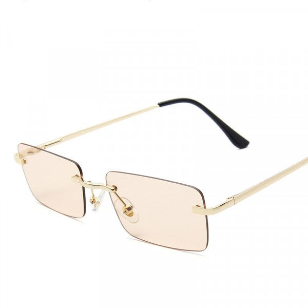 Girls Fashion Frameless Sunglasses - Coffee