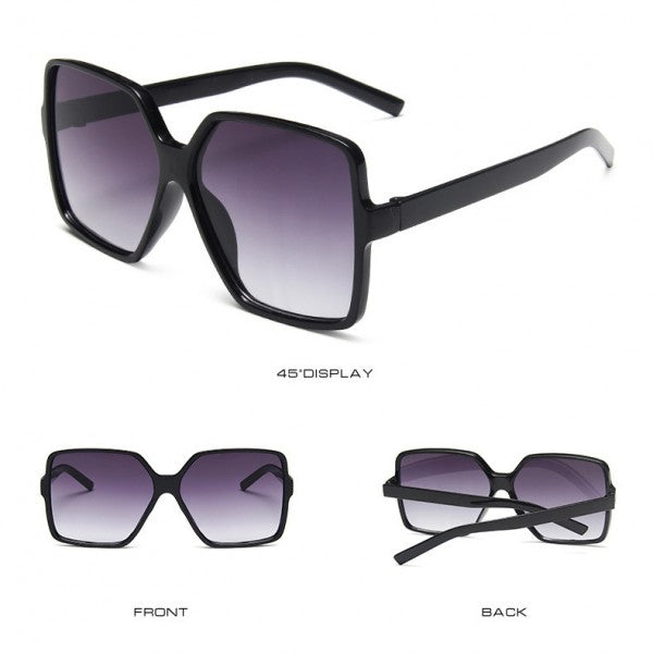 Ladies Retro Wild Gradient Sunglasses - Black - Shop N Save