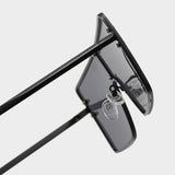 Woman Metal Frame Wild Sunglasses - Dark Gray - Shop N Save