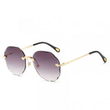 Girls Rimless Fashion Gradient Sunglasses - Gray - Shop N Save