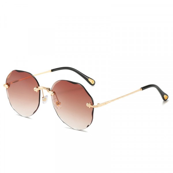 Girls Rimless Fashion Gradient Sunglasses - Gray - Shop N Save