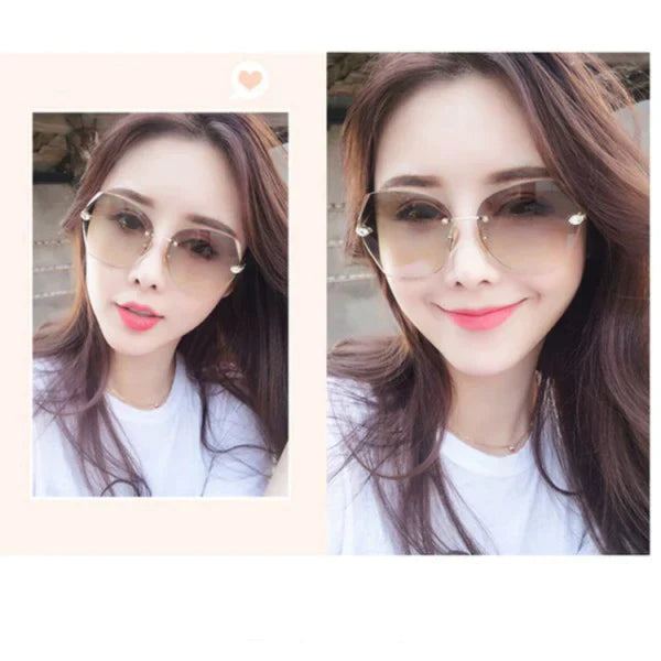 Ladies Fashion Simple Gradient Sunglasses - Light Brown - Shop N Save