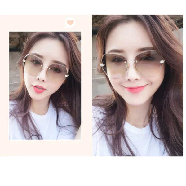 Ladies Fashion Simple Gradient Sunglasses - Purple Red - Shop N Save