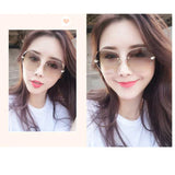 Ladies Fashion Simple Gradient Sunglasses - Purple Red - Shop N Save