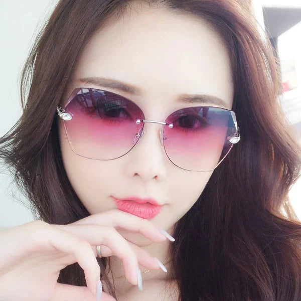 Ladies Fashion Simple Gradient Sunglasses - Light Brown - Shop N Save