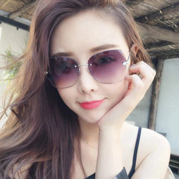 Ladies Fashion Simple Gradient Sunglasses - Purple Red - Shop N Save