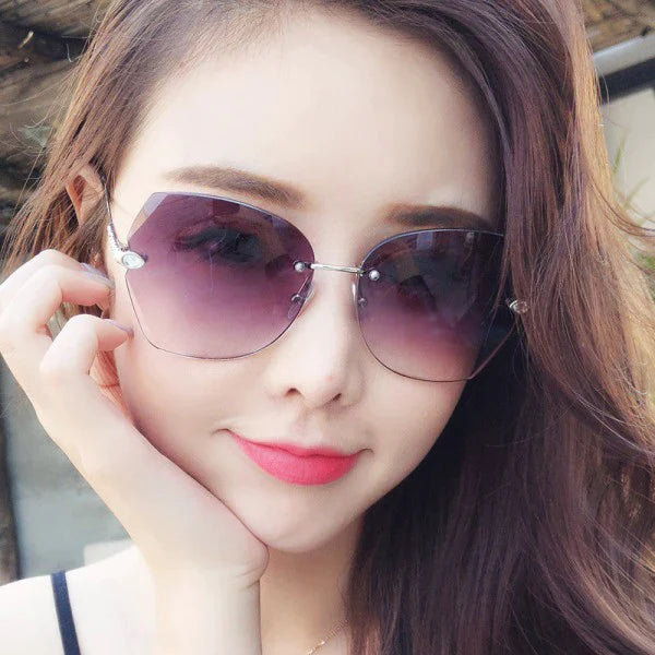 Ladies Fashion Simple Gradient Sunglasses - Light Brown - Shop N Save