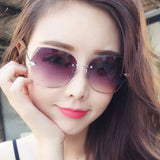 Ladies Fashion Simple Gradient Sunglasses - Light Brown - Shop N Save