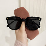 Girls Simple Big Frame Fashion Sunglasses - Black - Shop N Save