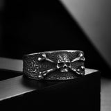 Titanium Steel Punk Skull Personality Retro Mens Ring