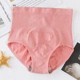 Women High Waisted Cotton Underwear - Pink