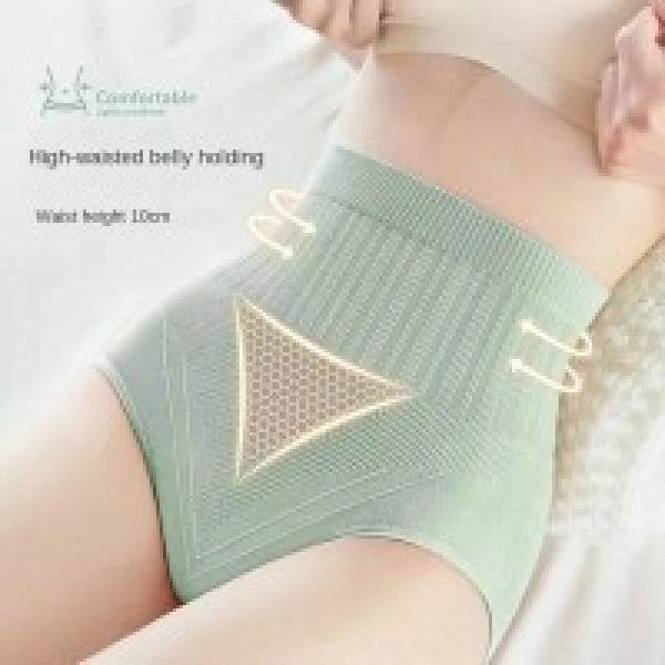 Women High Waisted Cotton Underwear - Green
