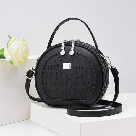 Cute Black Croc Handbag: Stylish, High-Quality, Adjustable, Everyday Elegance - Shop N Save