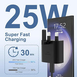25W PD Adapter USB-C Power to USB-C Delivery Charger – Super Efficient Plug Adapter with PPS Technology and Type C Cable Included